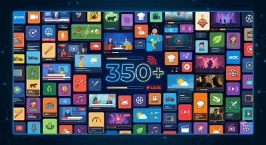 350+ Live Channels<br />
